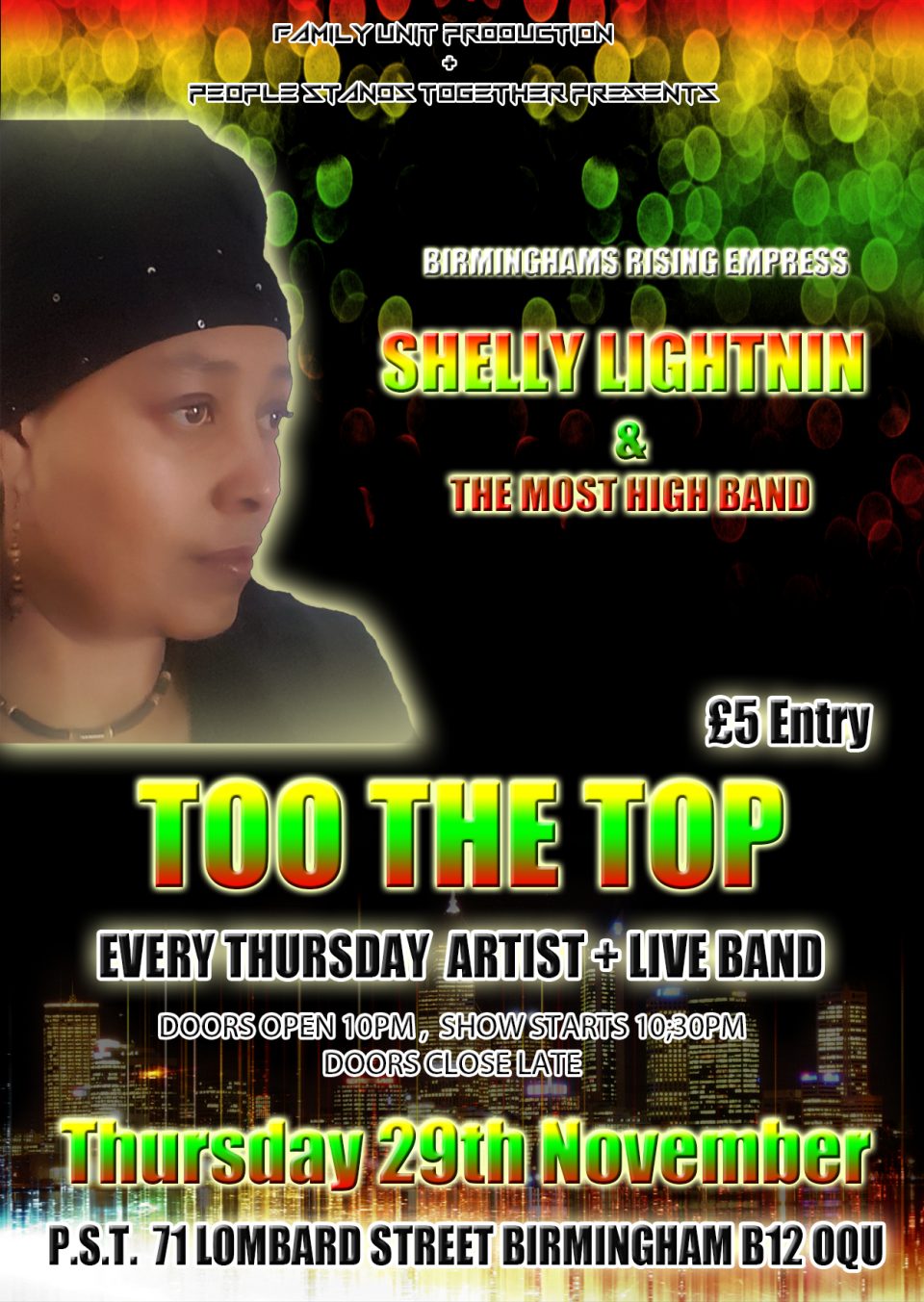 TOO THE TOP ‘SHELLY LIGHTNING & THE MOST HIGH BAND LIVE’